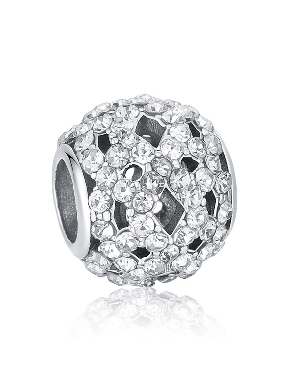 1pc Glamorous Zinc Alloy Rhinestone Decor DIY Bead For Women For DIY Jewelry Making