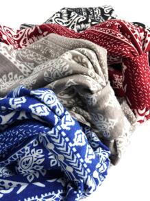 4 件套圖形髮帶適合日常使用女孩髮型休閒波西米亞風 - 彩色 - 查看 6