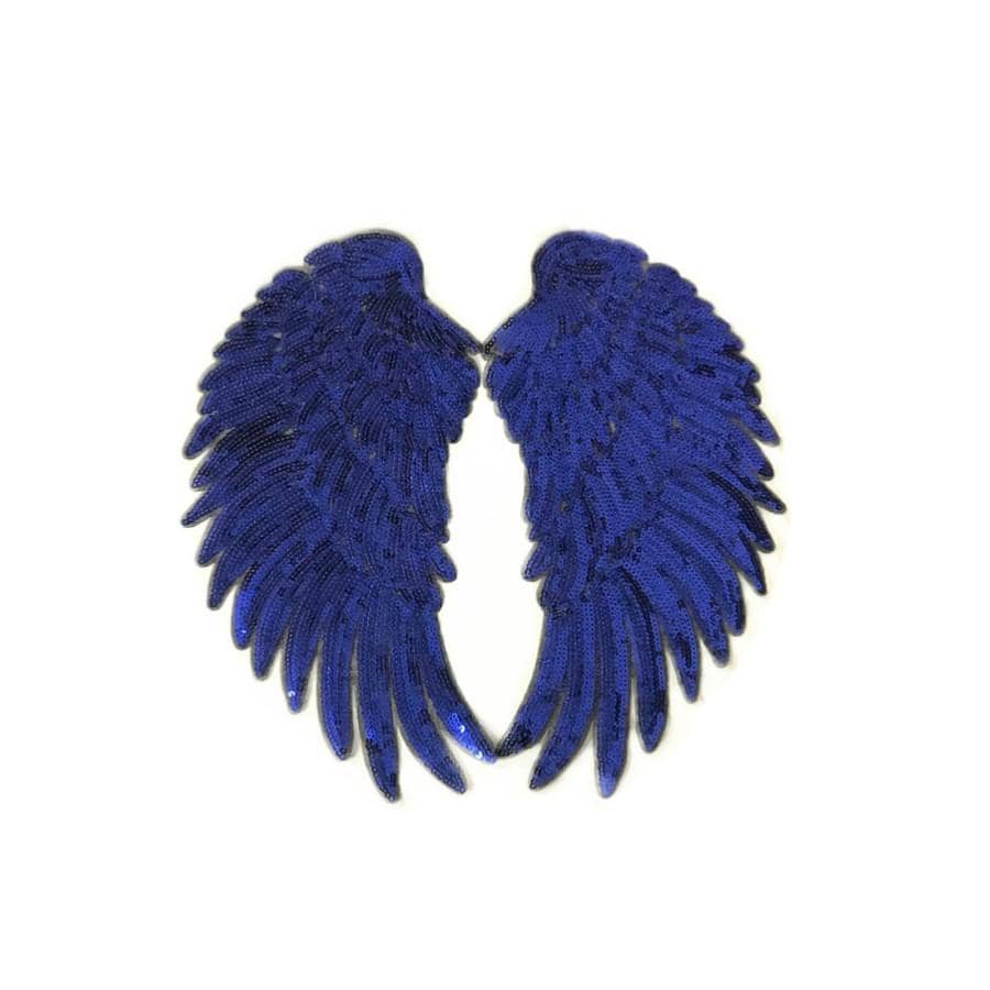 1對機翼設計熨燙貼片 - 藍色 - 查看 1