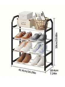 1pc Multi-layer Shoe Storage Rack - Black - View 2