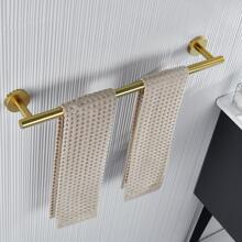 1pc Stainless Steel Towel Bar - Gold - View 1