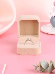 Hộp lưu trữ trang sức hình vuông thời trang dành cho phụ nữ để đóng gói trang sức DIY - Màu be - Xem 7