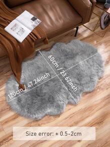 1pc Soft Faux Fur Rug Gray Fluffy Area Rug Machine Washable For Living Room,Bedroom ,Chair Couch ,Sofa Cover ,Bedroom Bedside Luxurious Modern Home Decor - Grey - View 8