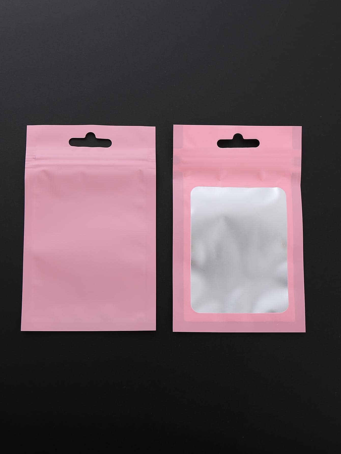 100入組粉色PVC禮品袋 - 粉色 - 查看 1