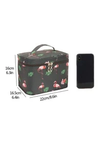1pc Flamingo Print Toiletry Travel Bag