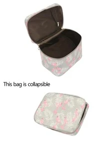 1pc Flamingo Print Toiletry Travel Bag