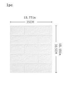 1 Giấy Dán Tường Họa Tiết Gạch - trắng - Xem 1