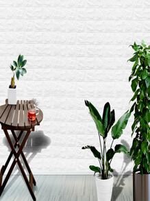 1 Giấy Dán Tường Họa Tiết Gạch - trắng - Xem 5