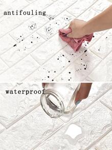 1 Giấy Dán Tường Họa Tiết Gạch - trắng - Xem 7