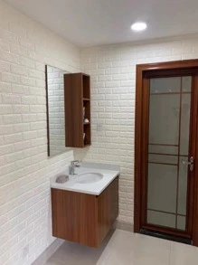 1 Giấy Dán Tường Họa Tiết Gạch - trắng - Xem 11