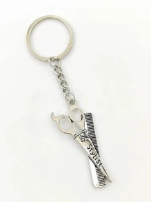 1 Kéo & Lược Charm Móc khóa thời trang cho cuộc sống hàng ngày - Bạc - Xem 1