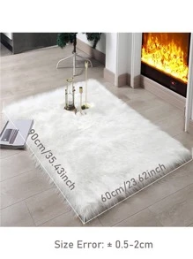 Tapis en fausse fourrure lavable, tapis moelleux pour salon, coureur de tapis, tapis shaggy pour chambre d\"enfants et salon, tapis moelleux en peluche pour la décoration de chambre à coucher, tapis en fourrure de mouton pour chambre à coucher esthétique