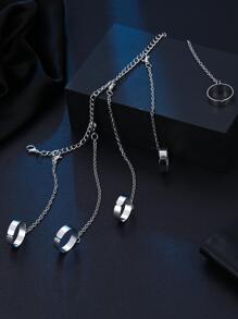 Men Minimalist Mittens Bracelet, For Jewelry Gift And Party - White - View 5