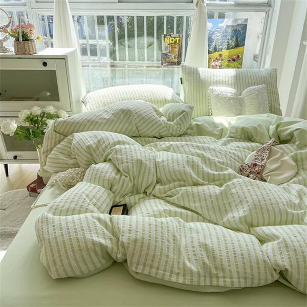 1pc Striped Pattern Duvet Cover Without Filler, Modern Polyester