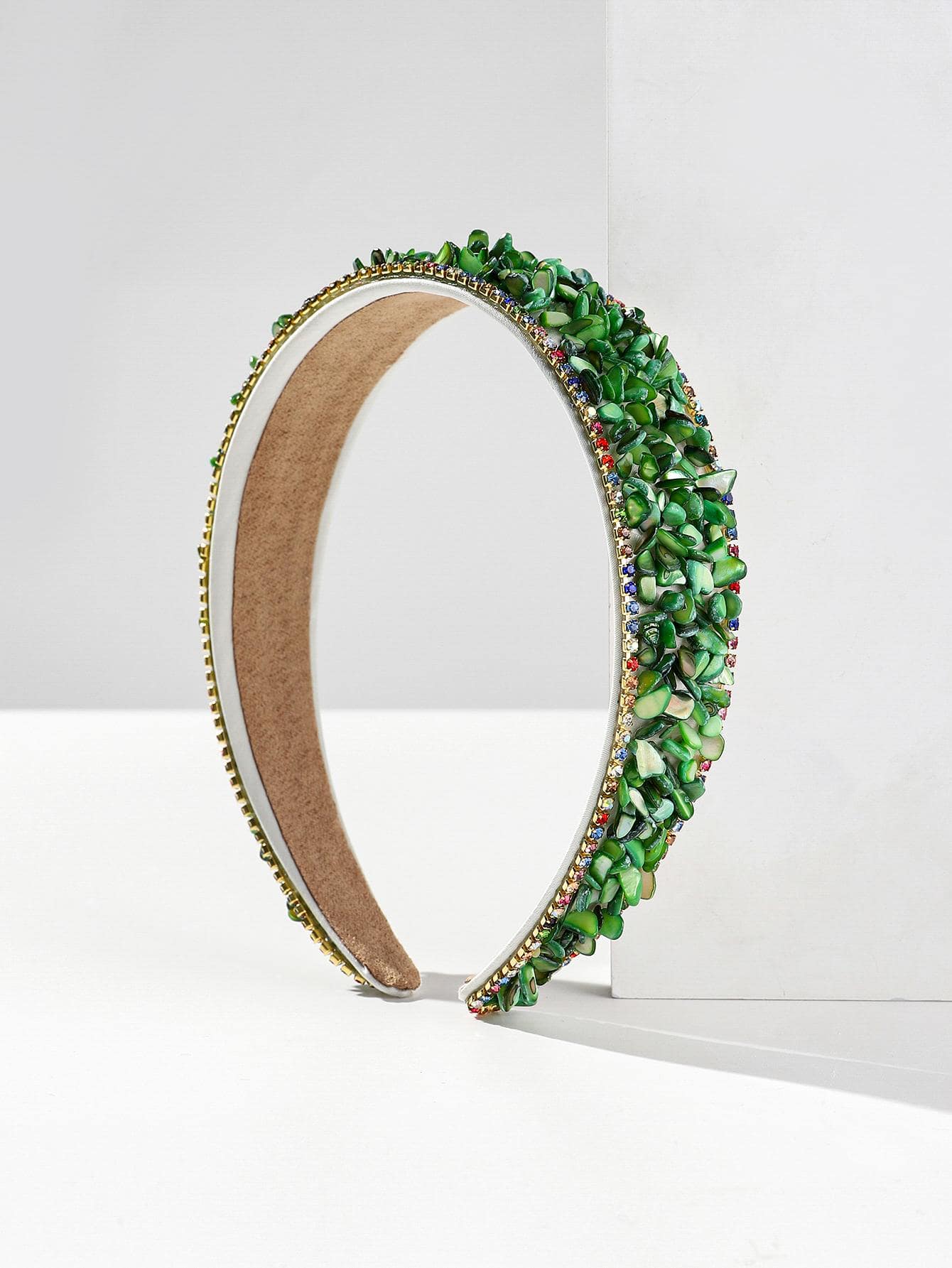 1 pieza Diadema con piedras de cristal y estrás barroco resistente - Multicolor - Ver 1