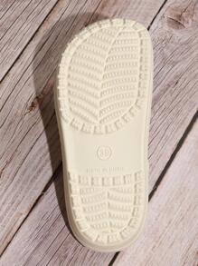 Women's Solid Color Spring & Summer New Casual All-Match Slip-Resistant, Waterproof, Breathable Soft-Soled Comfortable Adjustable Back Heel Closed-Toe Beach Mule Sandals - White - View 6