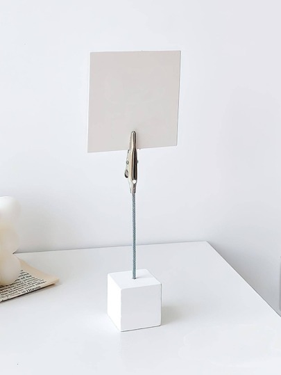 Retro Color Wood Memo Clip Table Wooden Display Stand Mini Holder For Notes Photo Card Desk Accessories Back To School