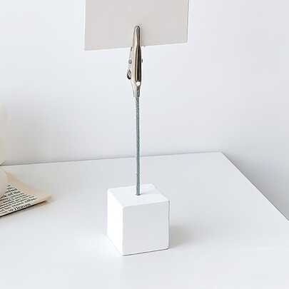 Retro Color Wood Memo Clip Table Wooden Display Stand Mini Holder For Notes Photo Card Desk Accessories Back To School