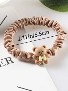 3pcs Bear Decor Scrunchie - Multicolor - View 3