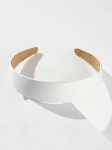 1个3厘米宽的粉彩色实心亚克力发箍，用宽布包裹，可作发带、发箍、发圈、头箍、化妆头带、发饰、头饰等。 - 白色 - 查看 3