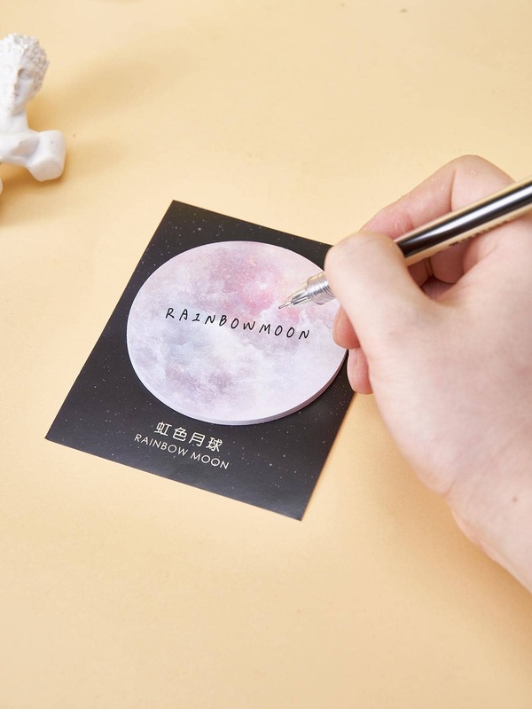 نوتة لاصق نمط قمر قطعة واحدة