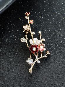 Rhinestone hoa trang trí trâm - Vàng - Xem 2