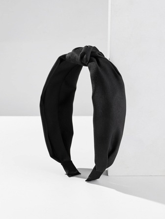 1pc Shiny Solid Color Wide-Brimmed Y2K Style Hair Hoop, Summer,Hairband,Hair Hoop Headbands, Black Hair Accessories