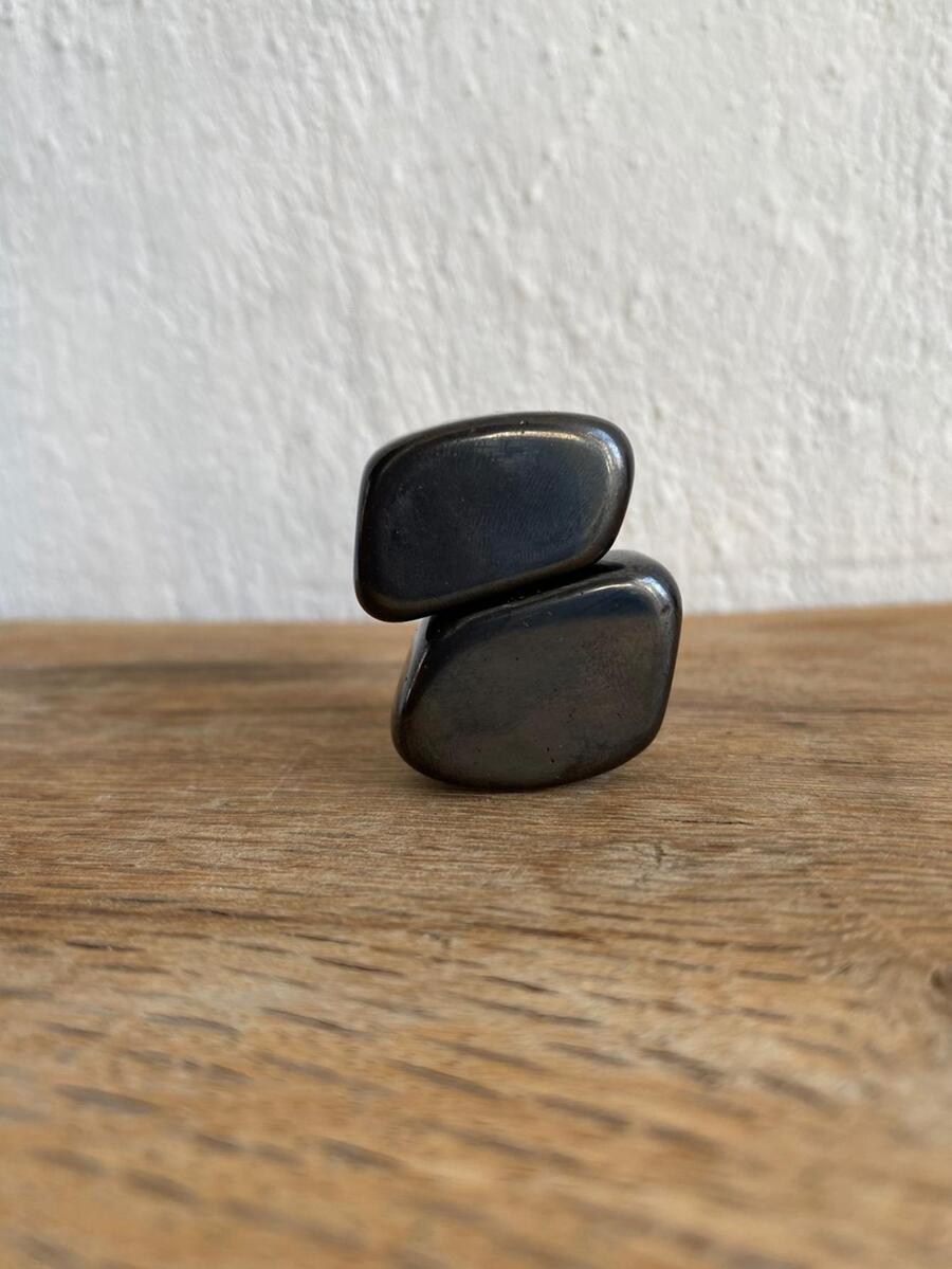 1 Par de piedra iman natural - Gris - Ver 1