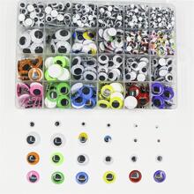1680pcs Handmade Eye Stickers Set With Colored Adhesive For Diy Toy Making, Including Black And White Stickers - Multicolor - View 2