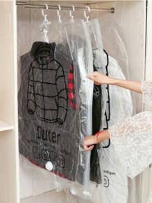 1入組衣服圖案透明真空壓縮袋帶手動泵 - 無色 - 查看 5