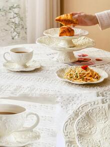 1 pièce ensemble théière et tasse en céramique à design de style de cour, vaisselle de maison pour le thé de l'après-midi, fournitures scolaires, cadeau de Noël