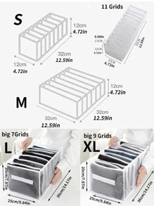 1 件多格裤子收纳盒装饰品秋季装饰节日装饰房间装饰家居装饰秋季装饰卧室装饰 - 白色 - 查看 2