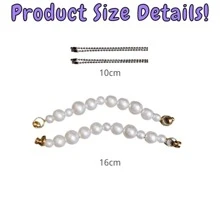 2 Dây Xích Giày Ngọc Trai Giả, Trang Trí Giày Thanh Lịch & Thời Trang Cho Dép Và Dép, Dây Xích Hoa Màu Trắng - trắng - Xem 2