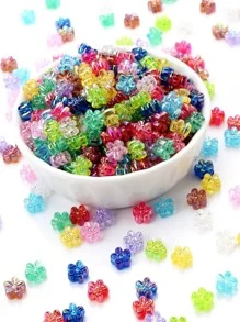 Yiwu Qiyou Accessories Co., LTD 100颗/包 7毫米 AB彩亚克力花珠，混合糖果色，带彩虹隔珠，适合制作手链、项链、DIY工艺品 - 彩色 - 查看 4