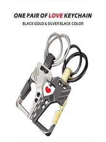 Móc khóa thiết kế dụng cụ mở chai tối giản cho nam - Bạc - Xem 6