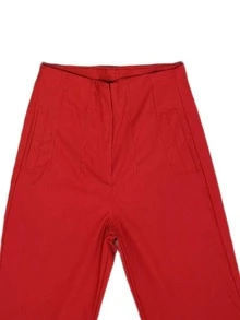 Pantalon de pinzas para dama - Rojo - Ver 8