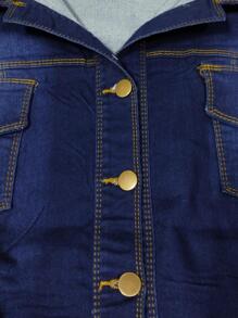 Chamarra de Mezclilla Strech CURVY - Azul lavado oscuro - Ver 3