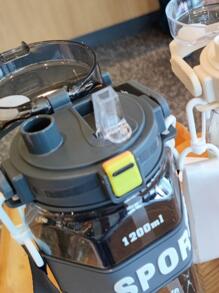 1入組字母圖案水瓶 - 黑色 - 查看 2