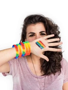 6pcs Mixed Color Party Bracelet - Multicolor - View 2