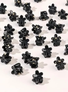 50pcs Mini Women Random Flower Shape Cute Hair Claw For Daily Life Claw Clips Elegant Hair Clips Fashion Hair Jaw Clip Soft Hair Clamps Beauty Hair Clutch Home Hair Catcher Clip, Fall Winter Hair Accessories For Women For Vacation Outfits Woman
