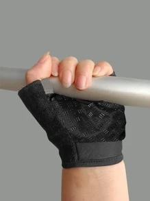 1pair Colorblock Anti-slip Half-finger Sports Gloves - Multicolor - View 2