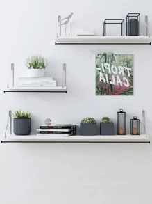 1 件木板十字隔断墙架，无需钻孔壁挂书架，客厅背景墙卧室装饰板秋季家居装饰房间装饰 - 白色 - 查看 1