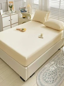 1pc Solid Fitted Sheet