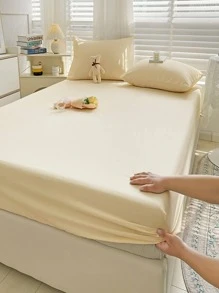 1pc Solid Fitted Sheet