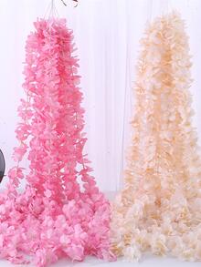 10 件 100 公分/39 吋人造絲紫藤花藤懸掛藤花婚禮家居裝飾 - 粉色 - 查看 3