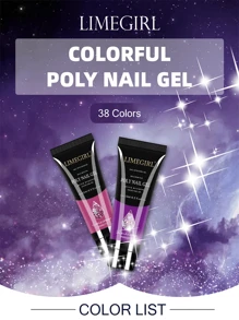 Gel x Nail Extension Kit - Short Square Nail Tips, Portable UV Lamp,Nail Glue,Gel Nail Art Set Beginners Easy DIY Gel x Kit Extensions Nail Art - Nhiều màu - Xem 4