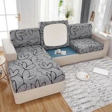 1pc Printed Sofa Cover Elastic, All-season, Pet-friendly Sofa Cushion Cover, Suitable For Christmas Decoration Living Room Sofa Use - Multicolor - View 1