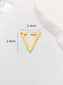 1pc Fashion Zinc Alloy Triangle Design Ear Cuff For Men Women For Daily Decoration - Gold - View 5