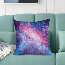 1入組曼陀羅圖案靠墊套，復古滌綸裝飾抱枕套，適合家居，四季皆宜 - 彩色 - 查看 2