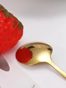 12pcs Stainless Steel Spoon Set - Multicolor - View 2